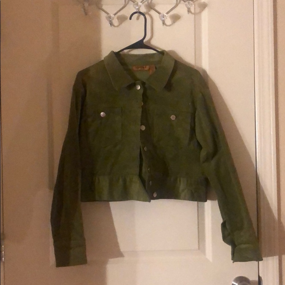 Green Jean jacket